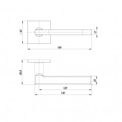 Ручка раздельная K.ARC.Q52.PLUTON BL-24 черный