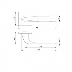 Ручка раздельная K.ARC.Q52.SATURN BL-24 черный