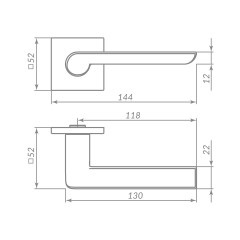 Ручка раздельная K.ARC.Q52.STEP BL-24 черный
