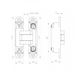 Петля скрытой установки U3D3000.VPG BL черный TECH Петля скрытой установки U3D3000.VPG BL черный TECH