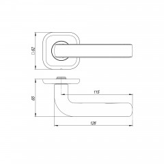 Ручка раздельная K.TRD62.TOROID CP-8 хром Ручка раздельная K.TRD62.TOROID CP-8 хром