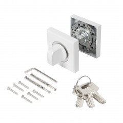 Ручка поворотная с фиксацией ключом BK6.FIX.JK WH-19 белый Ручка поворотная с фиксацией ключом BK6.FIX.JK WH-19 белый