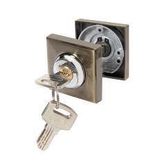 Ручка поворотная с фиксацией ключом BK6.FIX.JK AB-7 бронза Ручка поворотная с фиксацией ключом BK6.FIX.JK AB-7 бронза