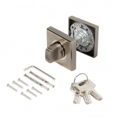 Ручка поворотная с фиксацией ключом BK6.FIX.JK AB-7 бронза Ручка поворотная с фиксацией ключом BK6.FIX.JK AB-7 бронза