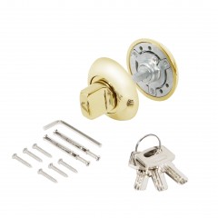 Ручка поворотная с фиксацией ключом BK6.FIX.JR GP-5 золото