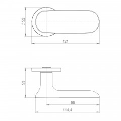 Ручка раздельная R.URS52.SOHO AC-9 медь Ручка раздельная R.URS52.SOHO AC-9 медь